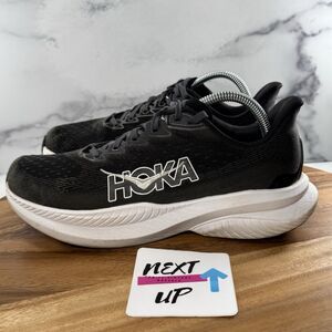 Women’s size 9.5-Hoka One One Mach 6 Black White Running Shoes Sneakers